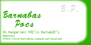 barnabas pocs business card